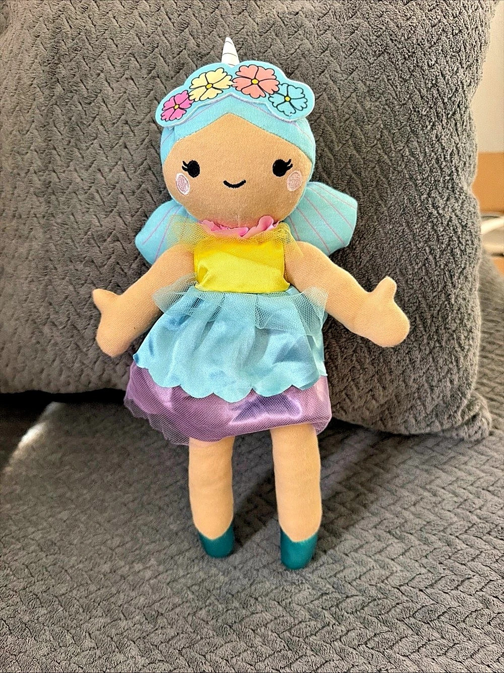 Gigglescape Fairy Plush Toy with Wings and Flower Crown